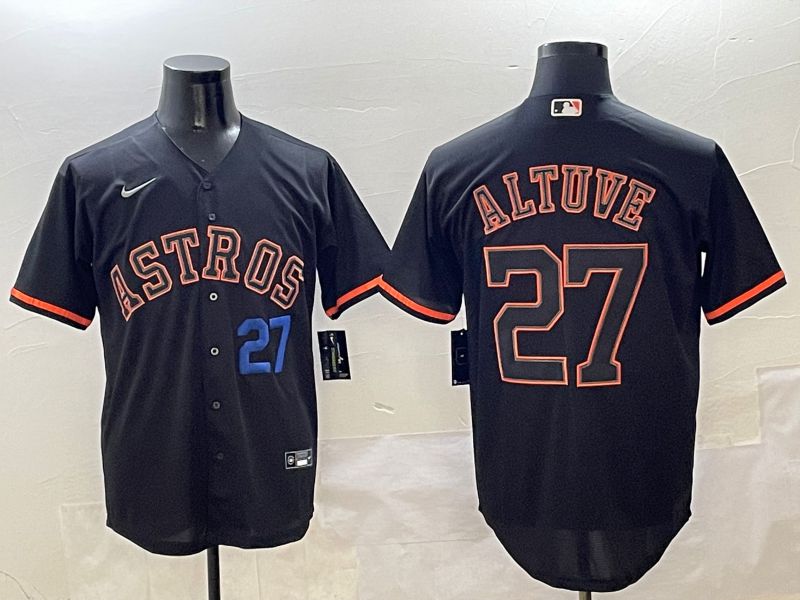 Men Houston Astros #27 Altuve Black Game Nike 2025 MLB Jersey style 4254